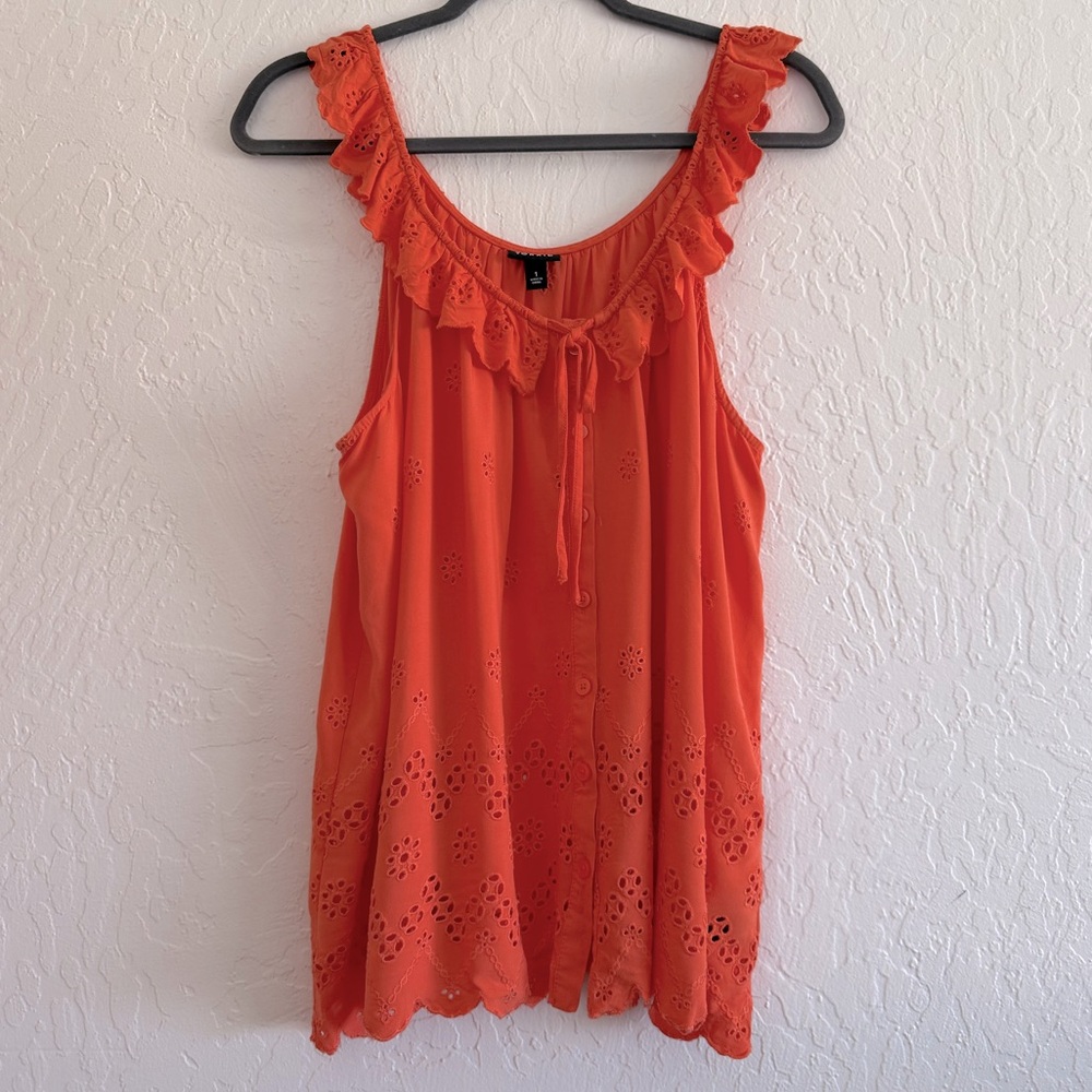 Bundle 3 for 50% off Torrid Coral Eyelet Top